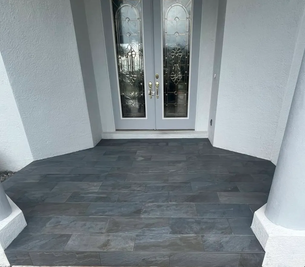 After Vibrant Exterior Tile Refresh