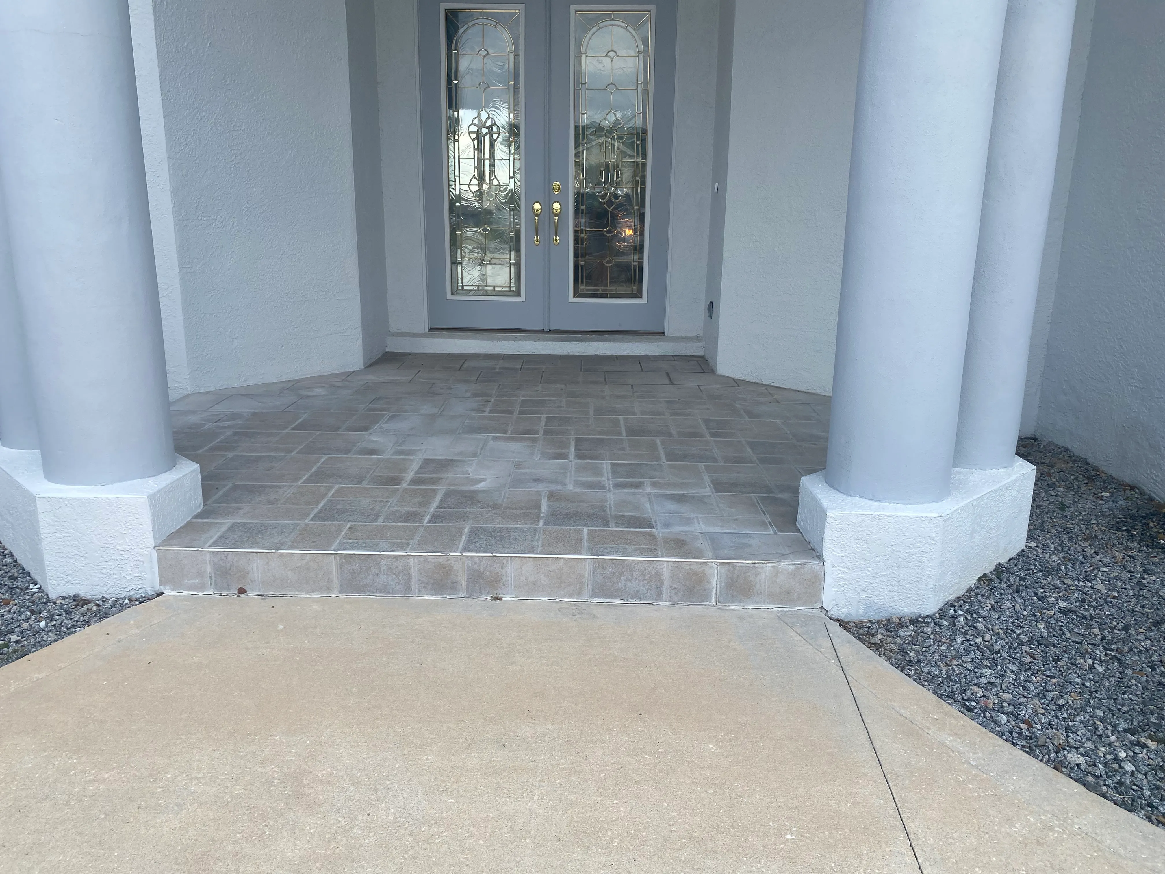 Before Vibrant Exterior Tile Refresh